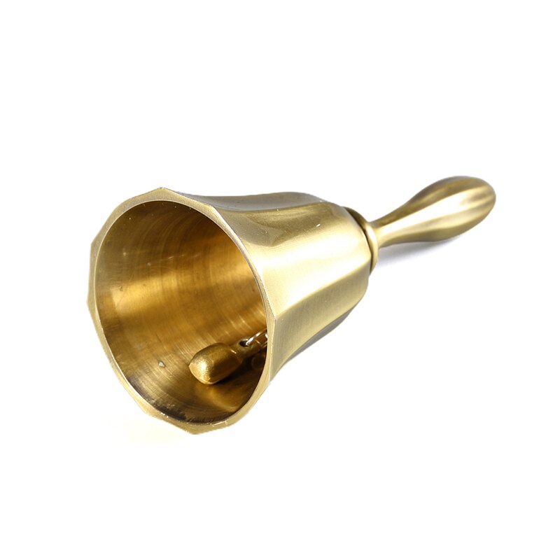 Retro Metal Tone Koper Christmas Hand Bell Thee Bell Craft Wedding Alarm School