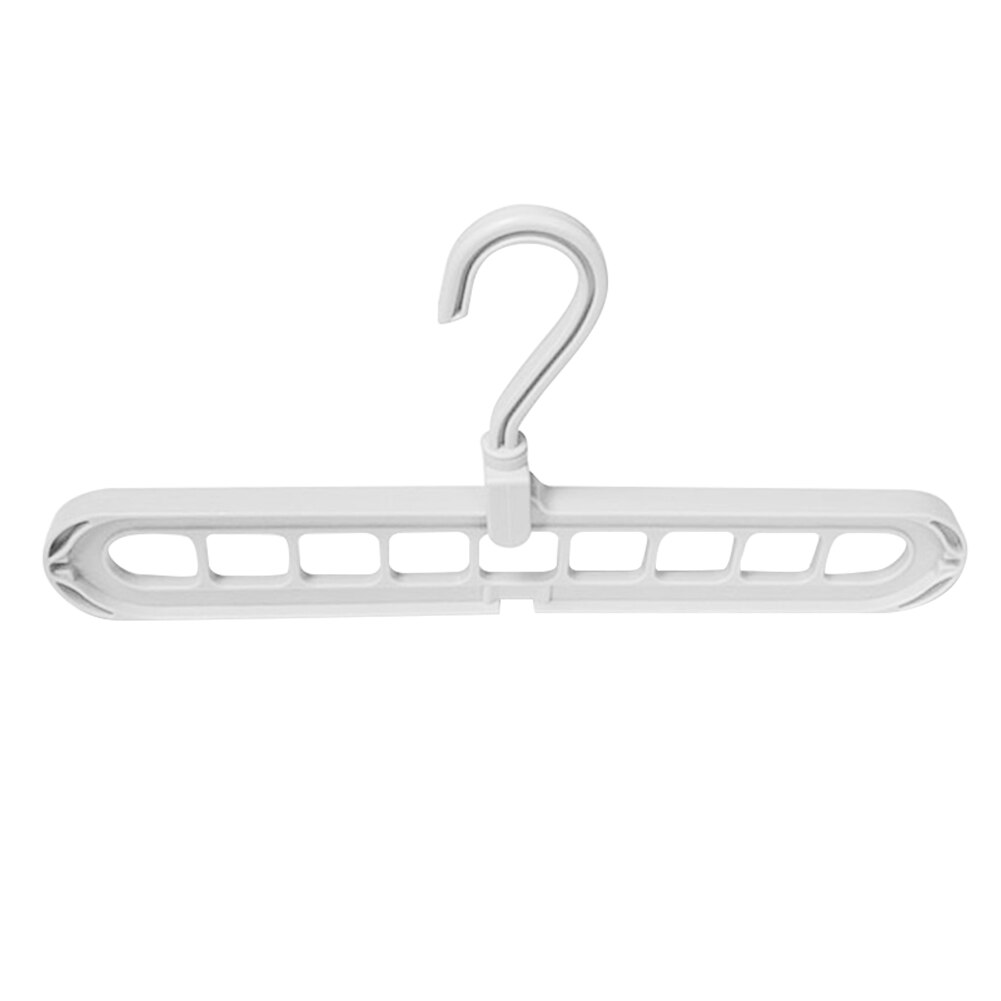 Soporte de múltiples puertos círculo percha de ropa giratoria antideslizante percha plegable colgante portátil para el hogar húmedo seco Almacenamiento de ropa Hange: Blanco