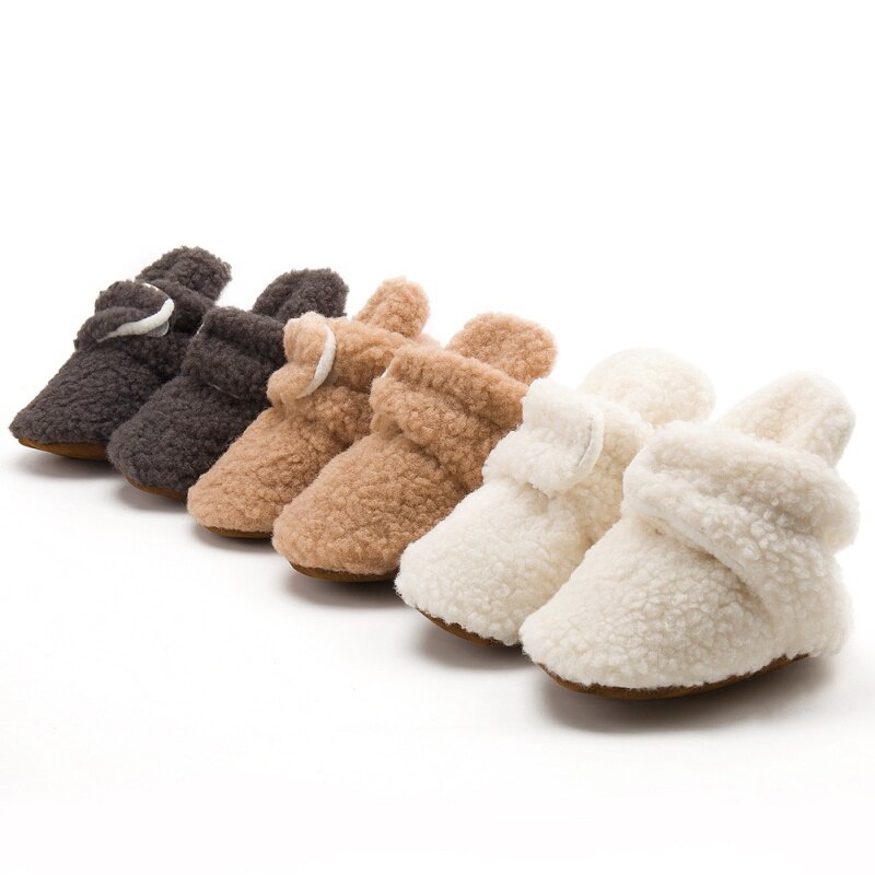 -né enfant en bas âge corail polaire bottes hiver premiers marcheurs bébé filles garçons chaussures semelle souple fourrure neige chaussons pour 0-18M