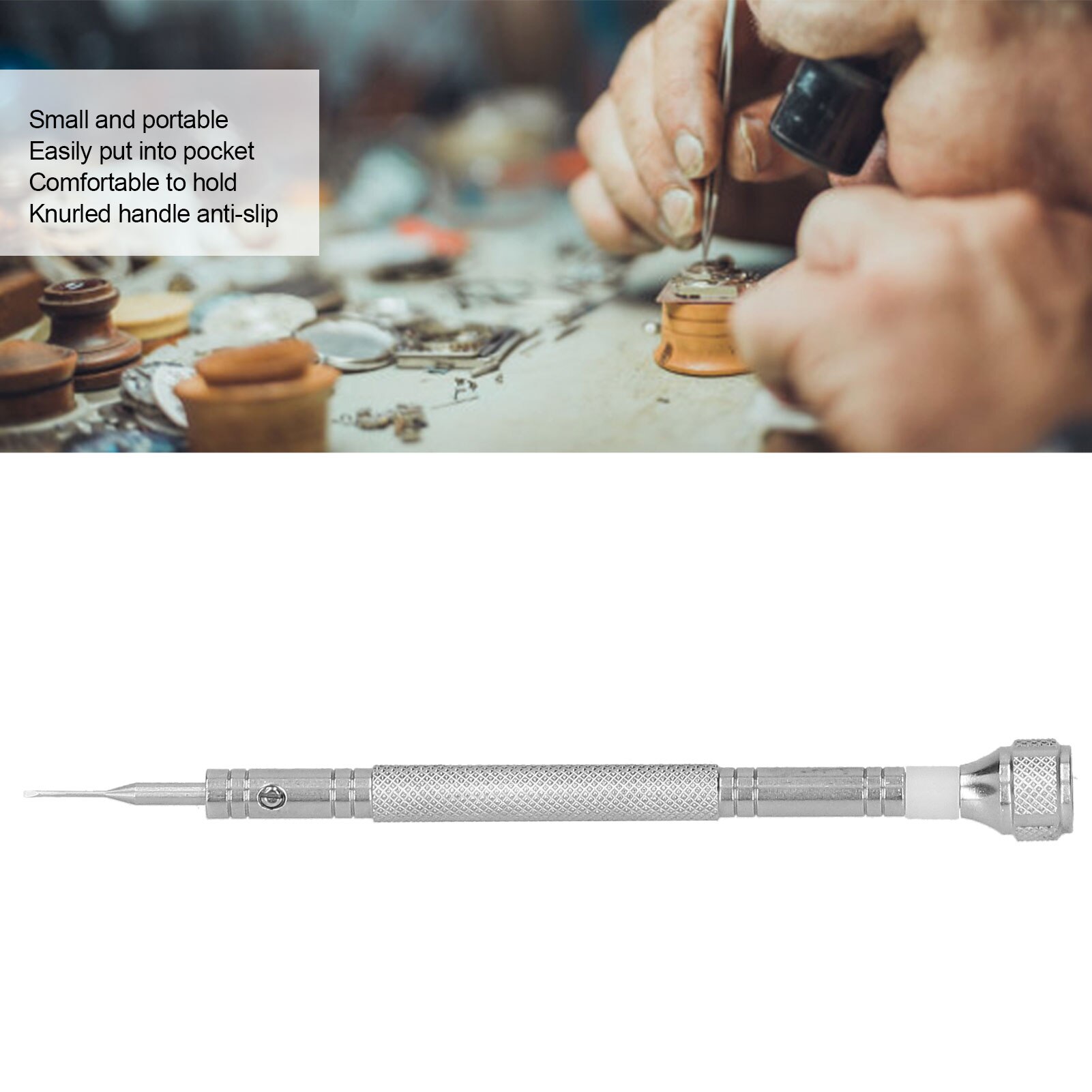 1pc 0.6-2.0mm spårs skruvmejsel rostfritt stål exakt rakt spår skruvmejsel klocka smycken reparation urmakare juvelerare