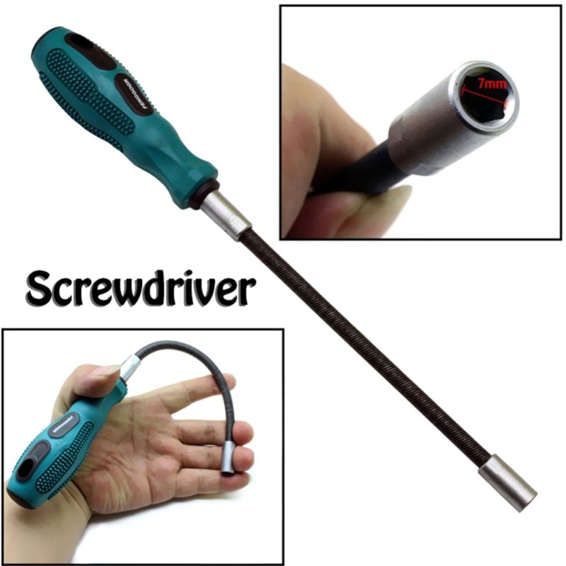 Tournevis à douille manuel Flexible, Flexible, Flexible, Flexible, outils manuels, tournevis à douille multifonctionnel, 1 pièce