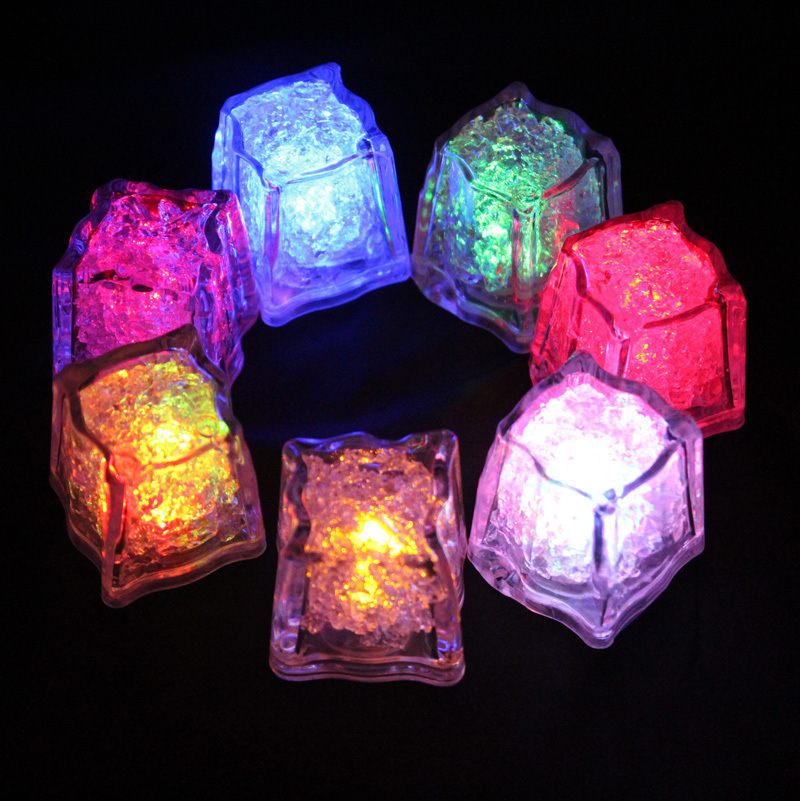 Bunte Leucht Eis Block Wein Glas Dekoration LED Leuchtstoffröhre Licht Block Flackern Induktion Eis Licht Bar Hochzeit Party