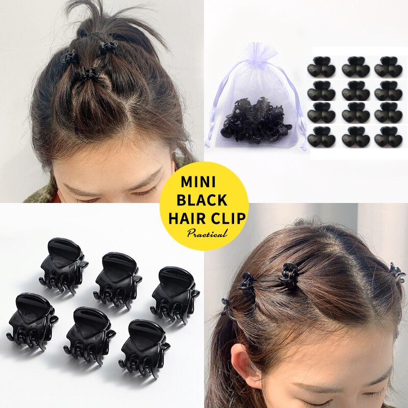 Mini pasadores coreanos de plástico para niña y mujer, pinzas para el pelo, pinzas de cangrejo para el pelo, herramienta de maquillaje, accesorios para el cabello, 12 Uds.
