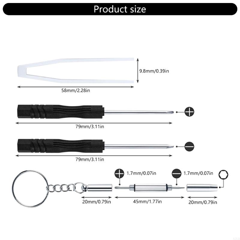 A2UD -bril Repairgereedschap met schroeven, neuskussen, gereedschapsogglazen reparatie set