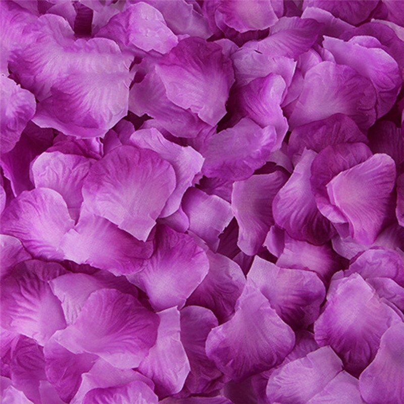 500 Stks/partij 5*5 Cm Zijden Rozenblaadjes Voor Bruiloft Decoratie Romantische Kunstmatige Rose Bloem 20 Kleuren Bruiloft Accessoires #298244: Gradient Purple