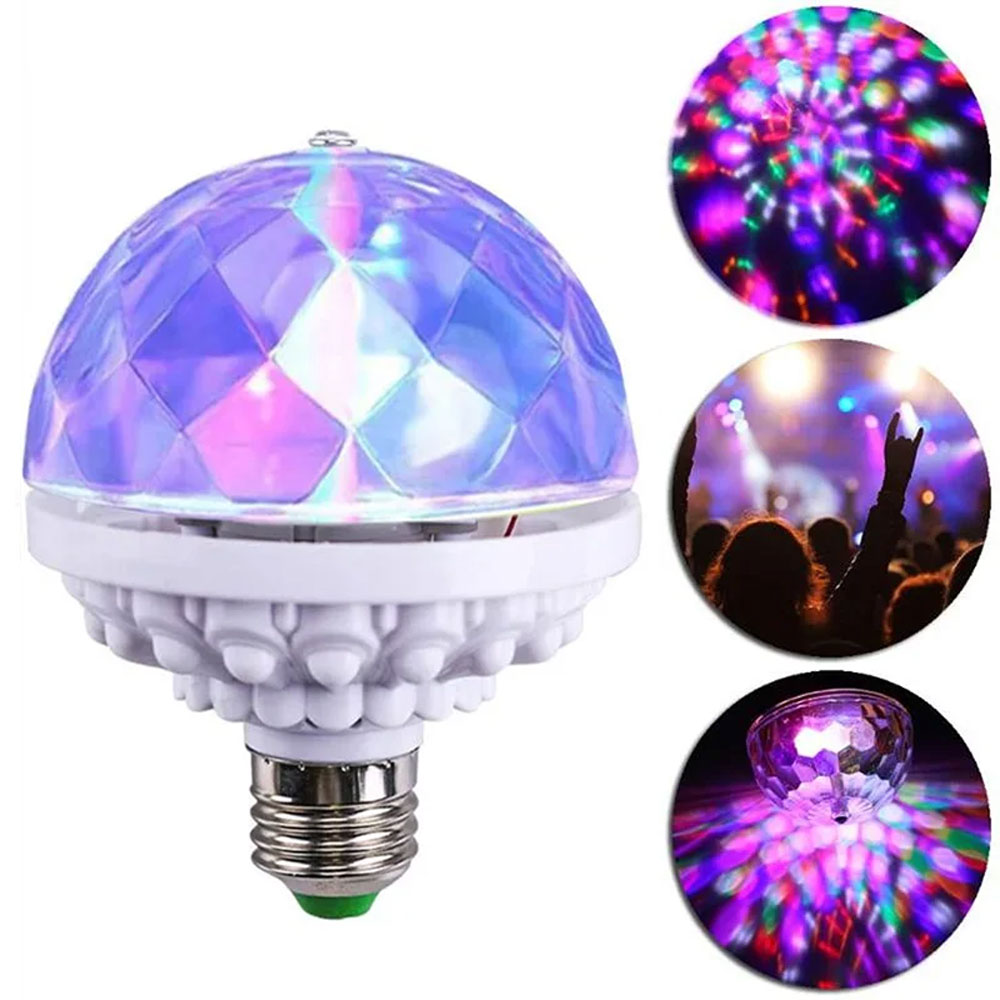 E27 Bunte rotierende Glühbirne Heimat Party Licht Bühne Atmosphäbetreffend Lichteffekt Disko DJ Licht: Weiß