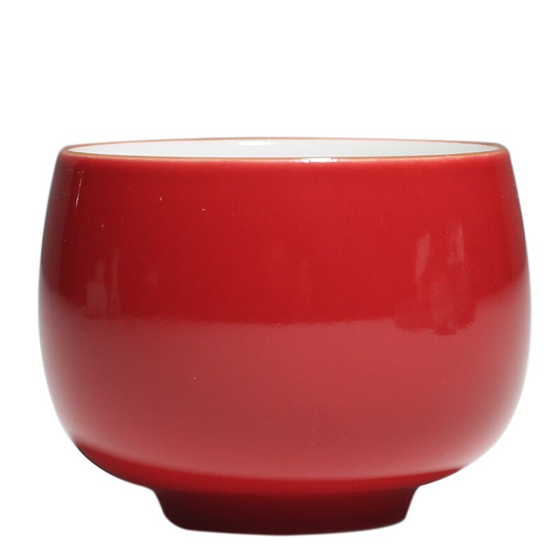 Taza de degustación de cerámica de Color sólido Simple, cuenco de té, juego de té de Kung Fu, taza de té para el hogar, taza maestra de agua, 95ml