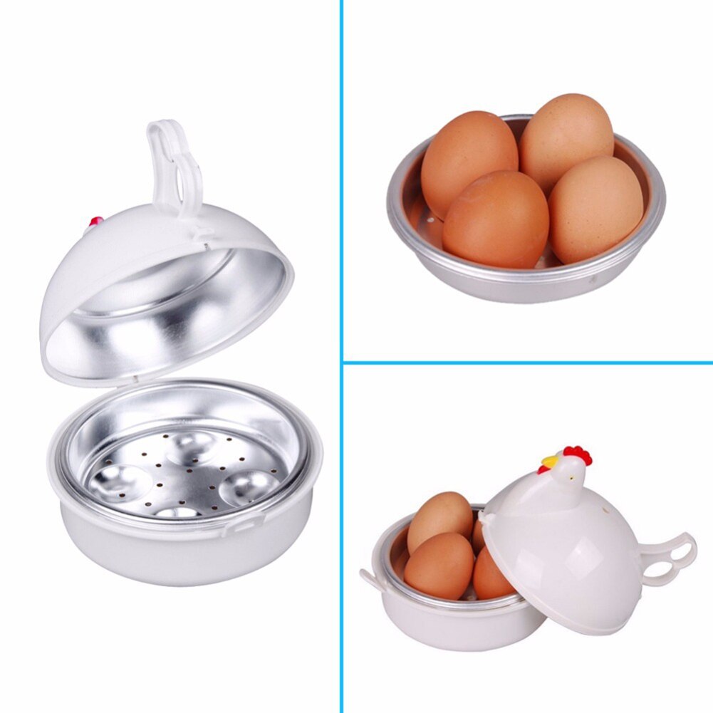 Microwave Egg Poachers Household Kitchen Steamed Eggs Plastic Eggs Steamer With 4 Eggs Capacity Kitchen Accessories