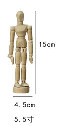 Pot de fleur plante verte | Marionnette Joint en bois, poupée modèle mannequin, dessin artistique, de décoration de bureau: 5.5