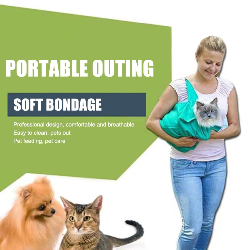 Cat Carrier and Groom Bag for Vet Visits Medication Administration Bathing Nail Trimming and Car Travel LAD