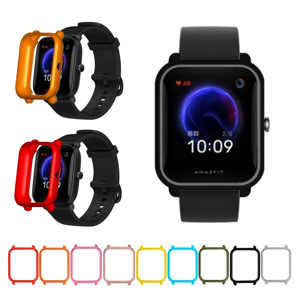 For Amazfit Bip U Soft TPU Case Cover Protector Frame For Huami Amazfit BipU Bip Pop Smart Watch Cases Protective Shell Bumper