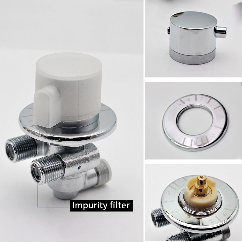 Messing G 1/2 &quot;Thermostatische Mengkraan Temperatuur Regelklep Voor Zonneboiler Thermostatische Douchekraan Cartridage