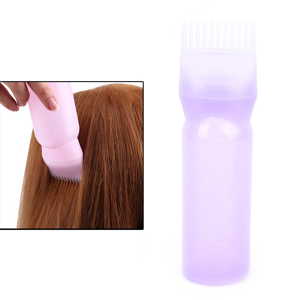 120ML Hair Dye Bottle Applicator Brush Dispensing Salon Hair Coloring Dyeing Styling Tool