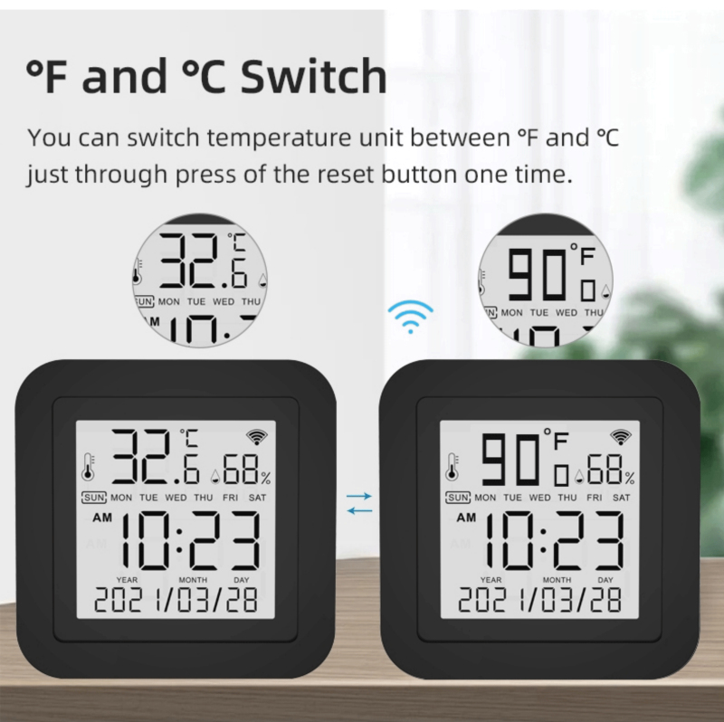 Tuya Smart Wifi IR Remote Control With Temperature and Humidity Sensor with LCD Screen Works With Alexa and Google Assistant