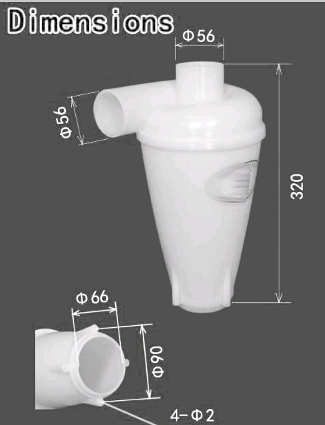 Cycloon Diy Stofafscheider Filter Hout Tool Stofzuiger Stofzuiger Sweeper Aanzuiger Dust Catcher