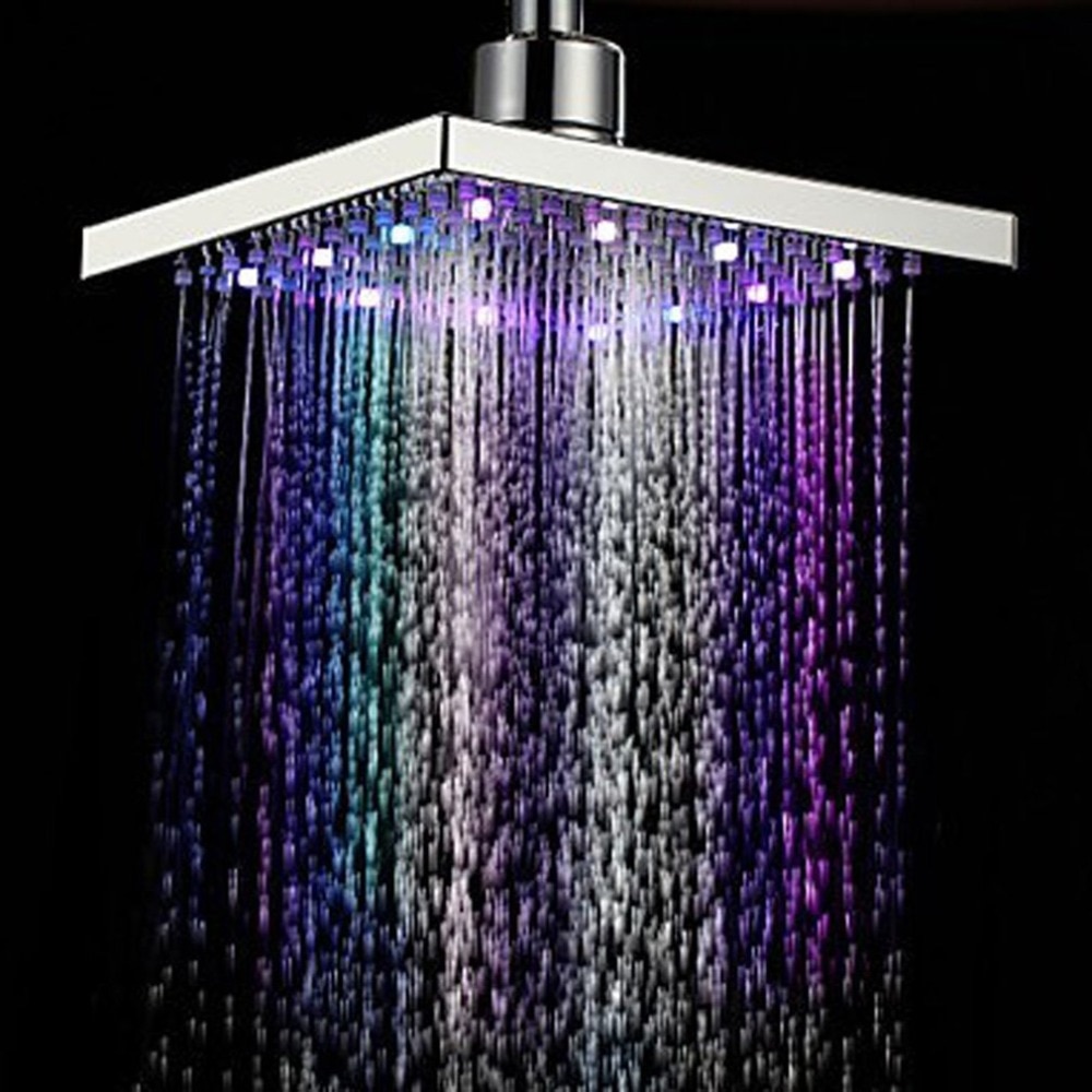 Led bruser hoved badeværelse tilbehør hoveder douche regnsæt regaderas bruselys forbedring lampe ups