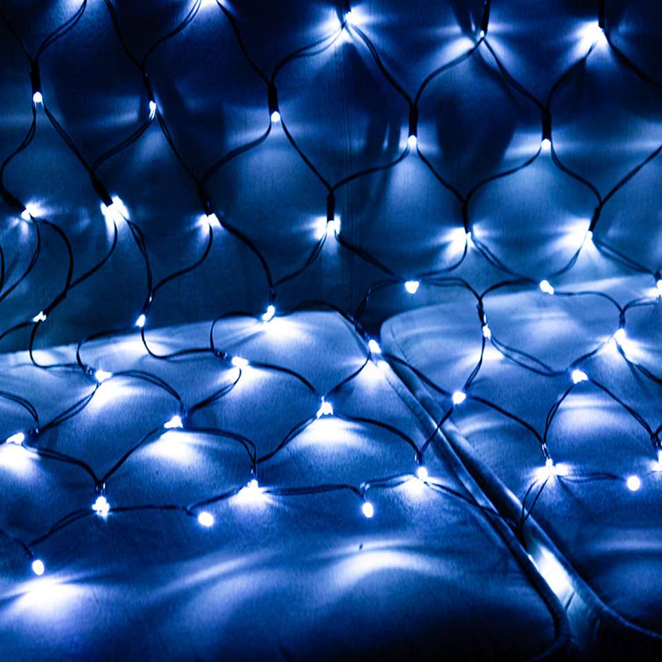 Solar Led String Lights Kerst Dag Netto Licht Gordijn Licht Outdoor Waterdichte Decoratieve Visnet Licht