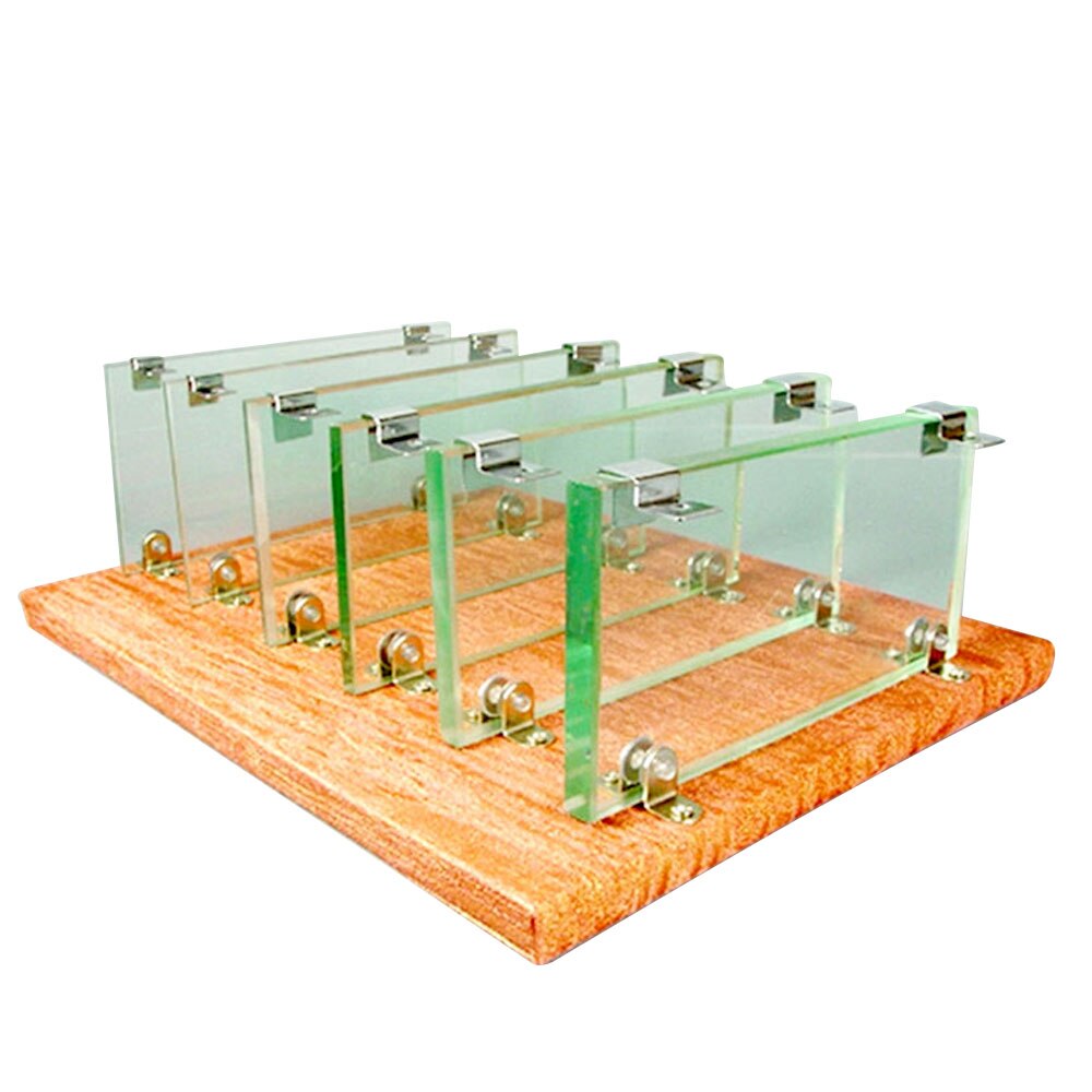 4 stk rustfrit stål låg clips klemmer glas dæksel støtteholdere med 4 stk silikone puder til akvarie akvarium