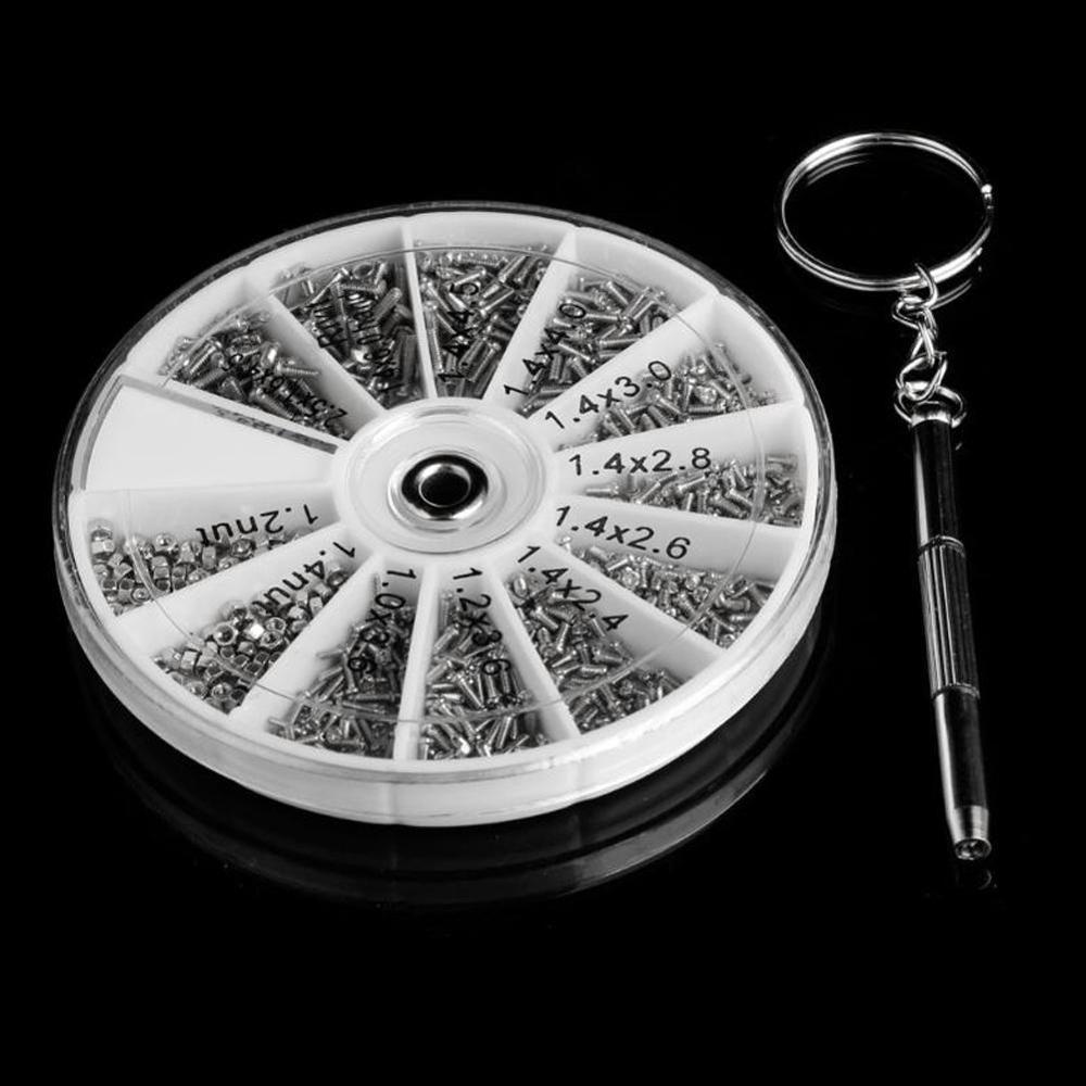 600 Pcs/Set Small Stainless Steel Screws 12 Kinds of Tool Assortment Screwdriver Electronics For Eyeglasses 1pc Nuts Repair