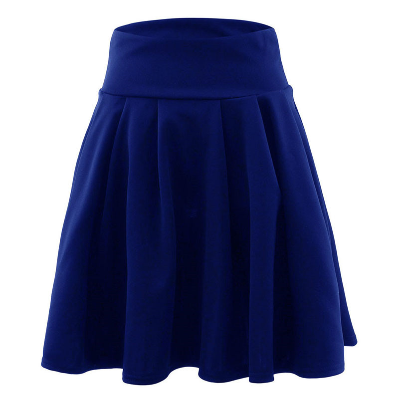 Pleated Tennis Skirt For Women All Season Students School Skirt Women Dancing Skirts Ball Gown Puff Short Skirt Black: NAVY / M