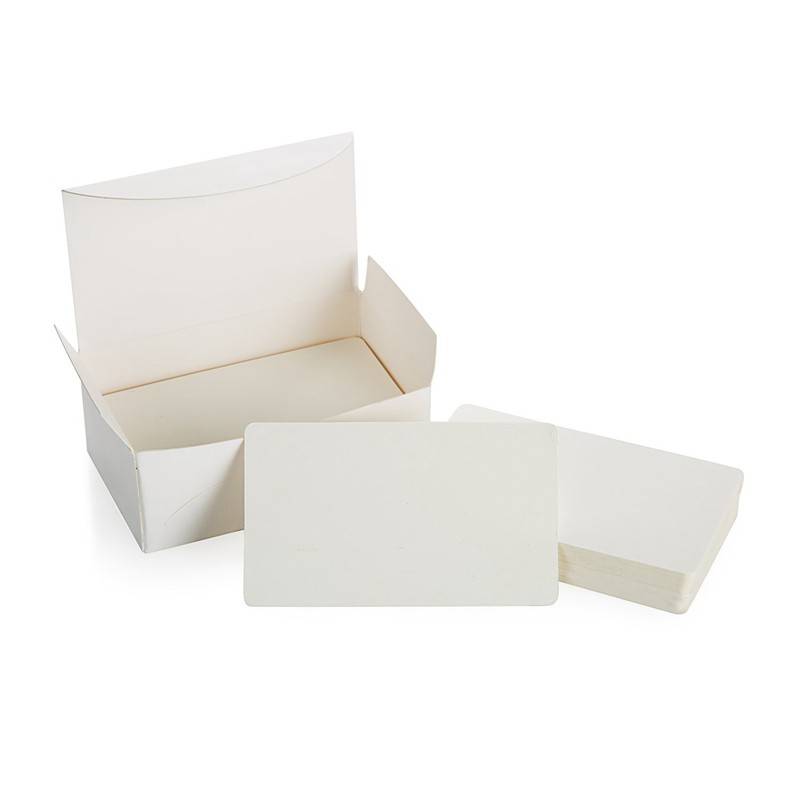 Blanco wit karton, visitekaartjes, woordkaartje, doe-het-zelf labelkaartje, ongeveer 100 stuks (wit): Default Title