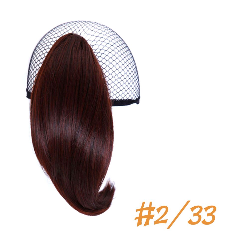Coleta rizada corta para mujer, coleta negra o marrón, pelo sintético ondulado, coletas pequeñas de 10 pulgadas: 2-33
