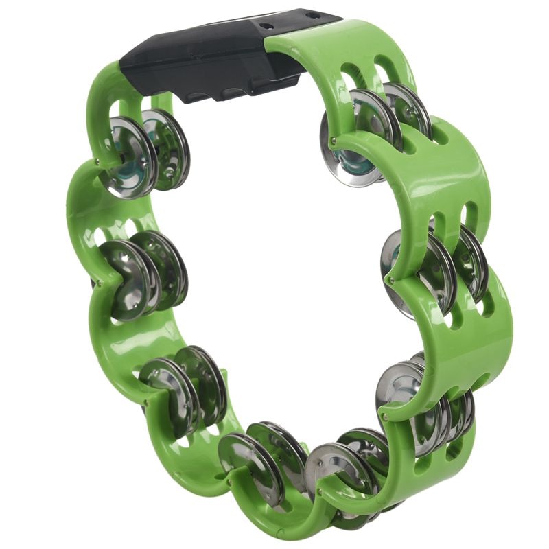 Shamrock Tambourine for Kids and Adults - Easy to Use - Comfortable Hand Held Percussion Instrument - Great for Choirs - Percuss