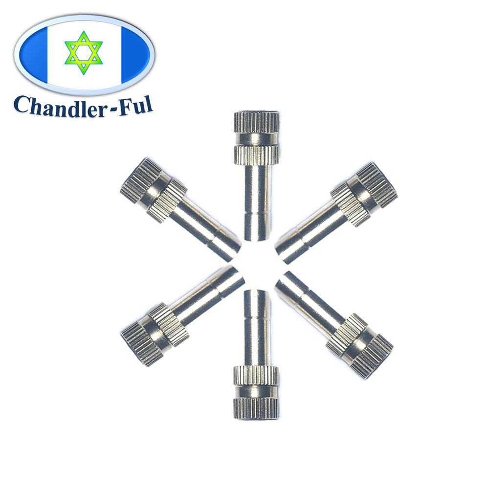 10 Pcs Quick Duwen Nozzles Nickeled Beslaan Spray Sprinkler Verneveling Tuin Nozzle Voor Verneveling Cooling Systeem 1/4 "Inch