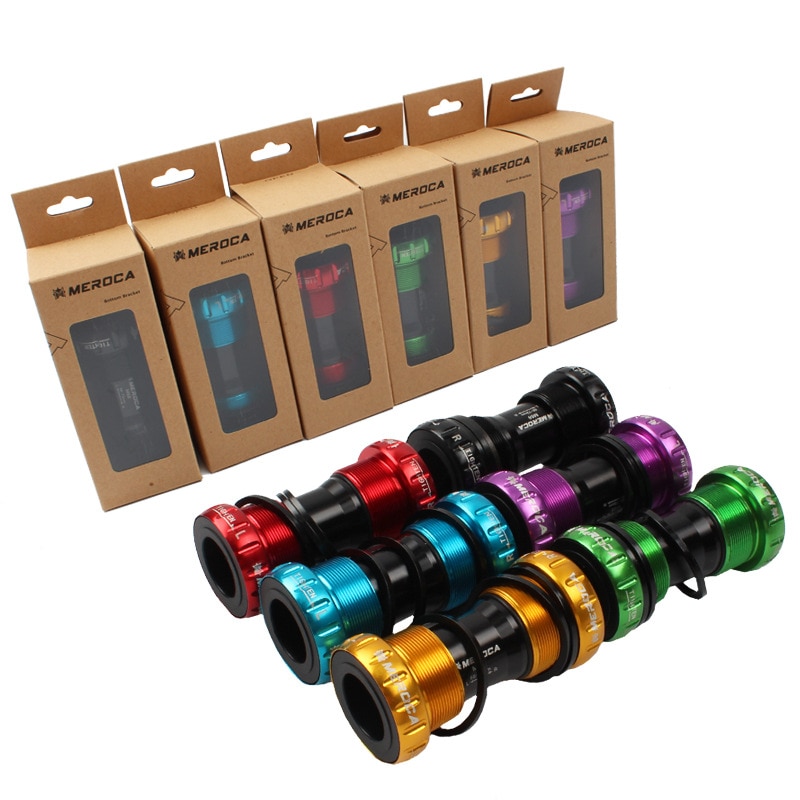 Color Mountain Bike Mid-axle Integrated Hollow BB Bicycle Thread-in Type Mid-axle