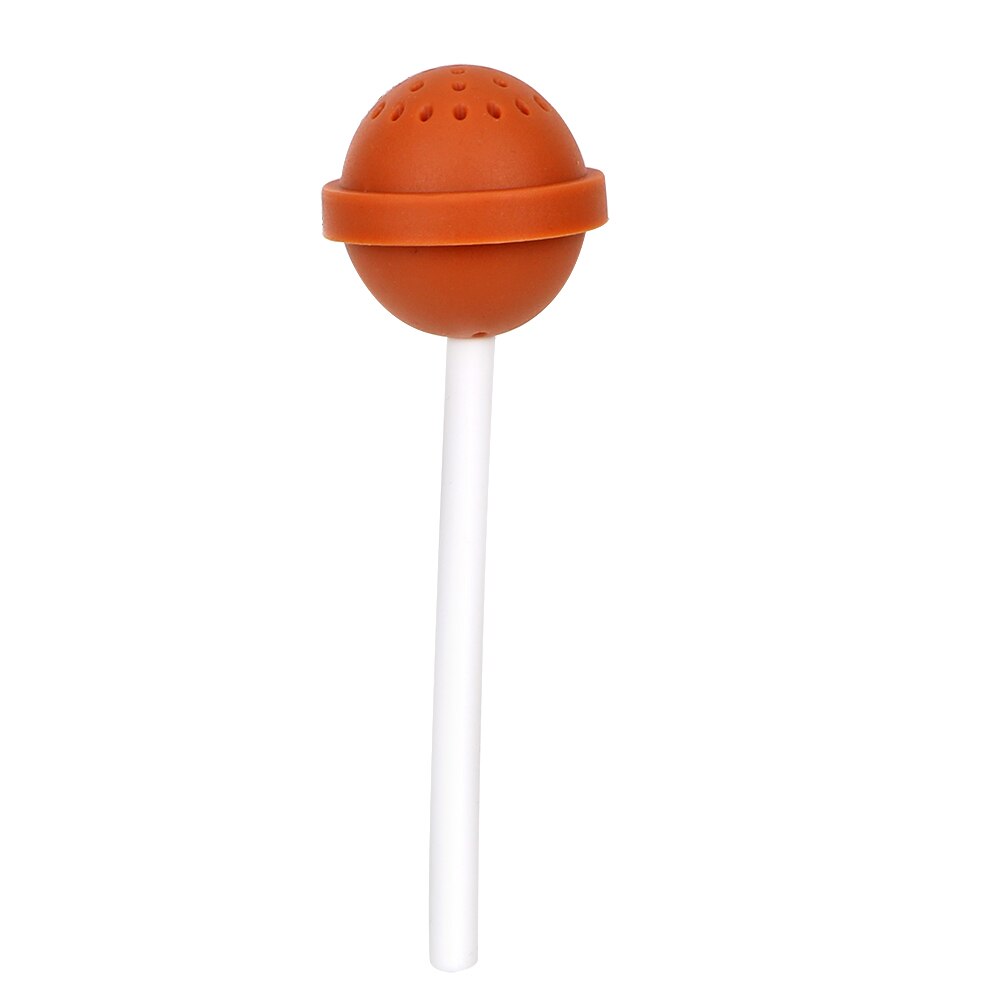 Teware klubba form tetillbehör tesil tom tepåse filter silikon te infuser köksredskap: Brun