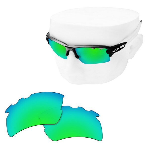 Verres de remplacement anti-rayures OOWLIT pour-lunettes de soleil polarisées Antix gravées Oakley: Green