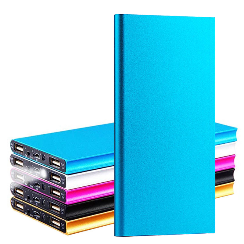 20000mAh Power Bank Ultra Thin Slim Portable Polymer Phone Charger Powerbank battery power-bank With LED Light for Mobile Phones