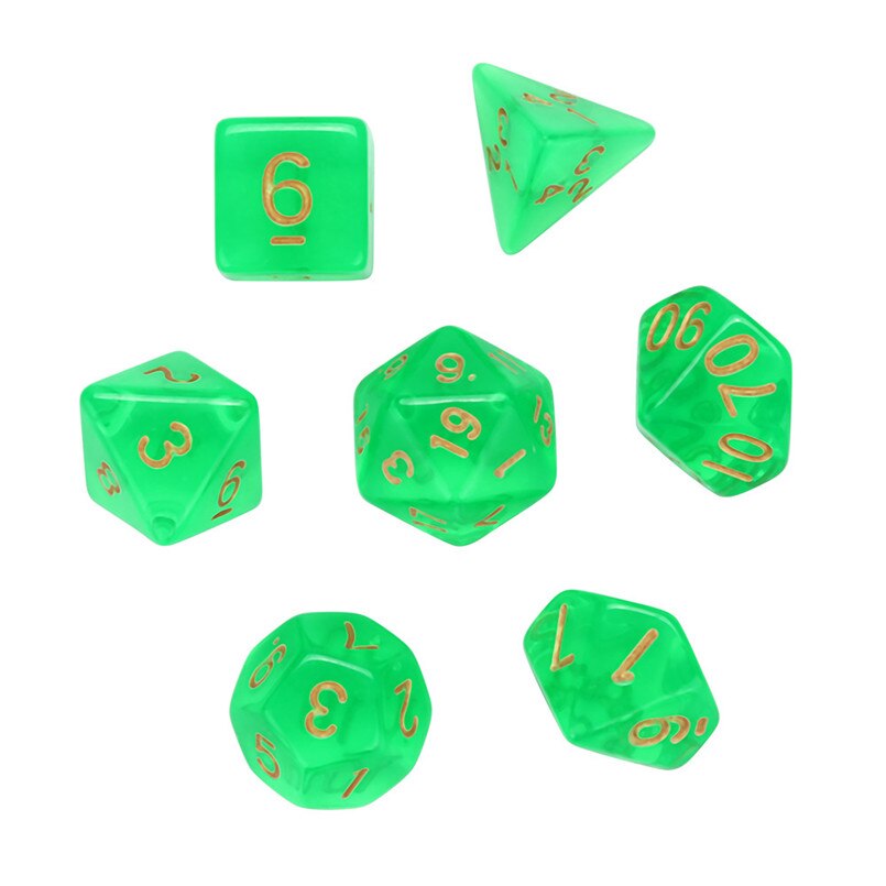 7Pcs game dnd dice sets polyhedron D20 acrylic dice entertainment happy freaky dice dados poliedricos dados de rpg 30A20
