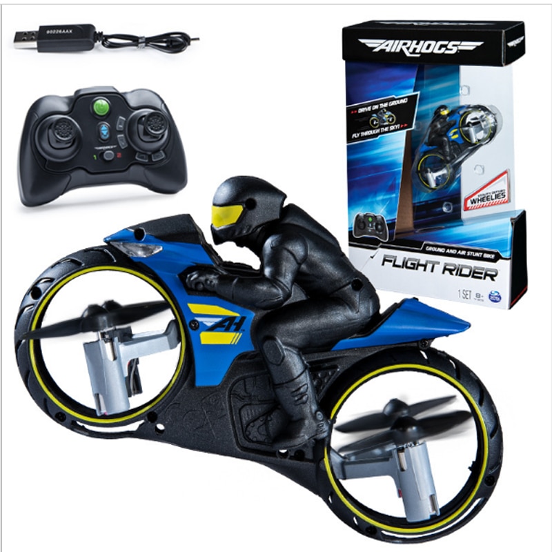 Rc Motorfiets 2in1 Land En Lucht Dual Mode Oplaadbare Stunt Flip Motorfiets Speelgoed Met Cool Led Light Rc Motor Speelgoed voor Kinderen