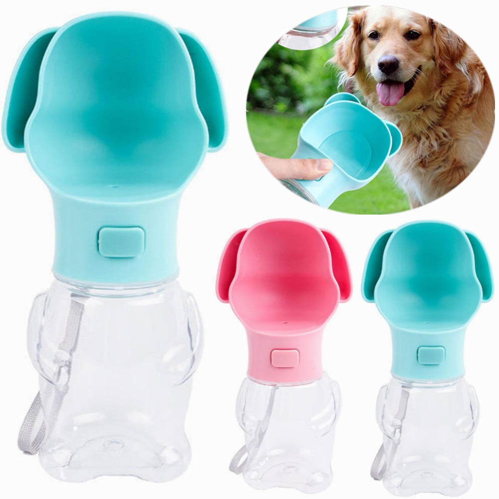 1 pcs Hond Reizen Waterfles Dispenser Opvouwbare Plastic Hond Kat Drinkwater Feeder Draagbare Outdoor Pet Puppy Kom 500 ml