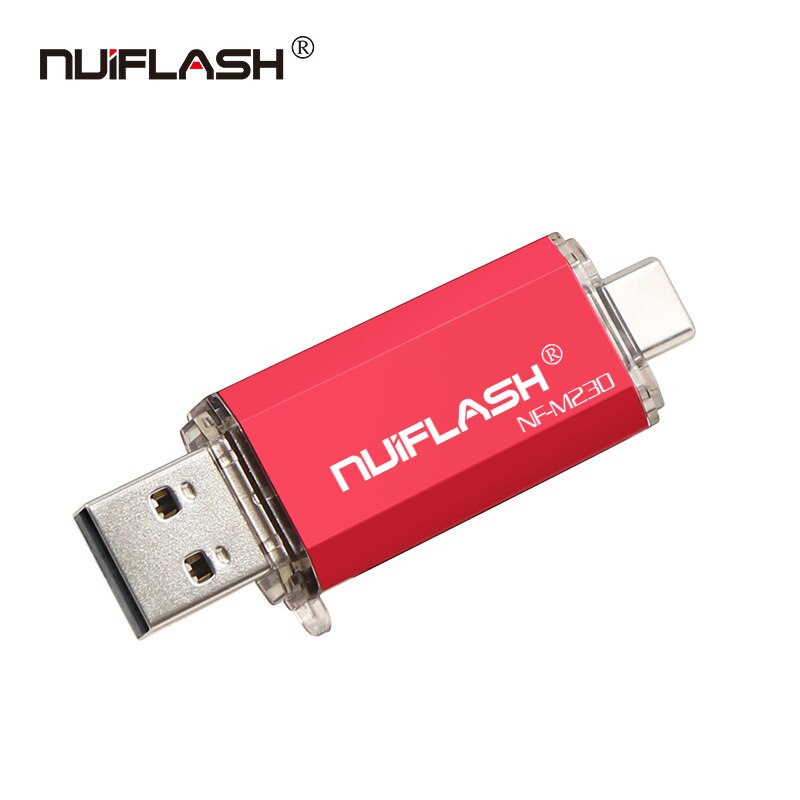 Nuiflash Type C 2.0 Usb Flash Drive Pendrive Tiny 4 Gb 8 Gb 16 Gb 32 Gb 64 Gb Pen drive U Stok 128gbU Disk Memory Stick Kleine: 32GB / red