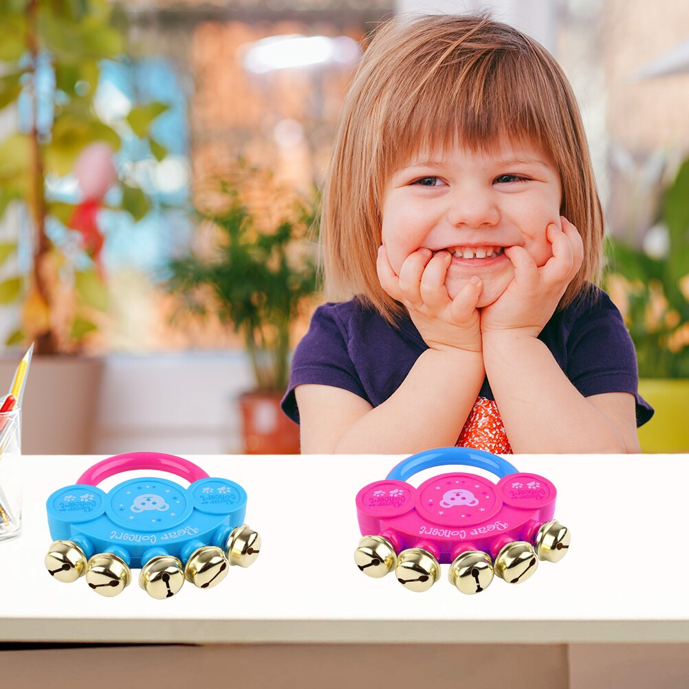 2 Pcs Rammelaar Speelgoed Kinderen Speelgoed Tafelbel Baby Plastic Muziekinstrument Schudden Jingle Bell Speelgoed Vroege Educatief Willekeurige Kleur