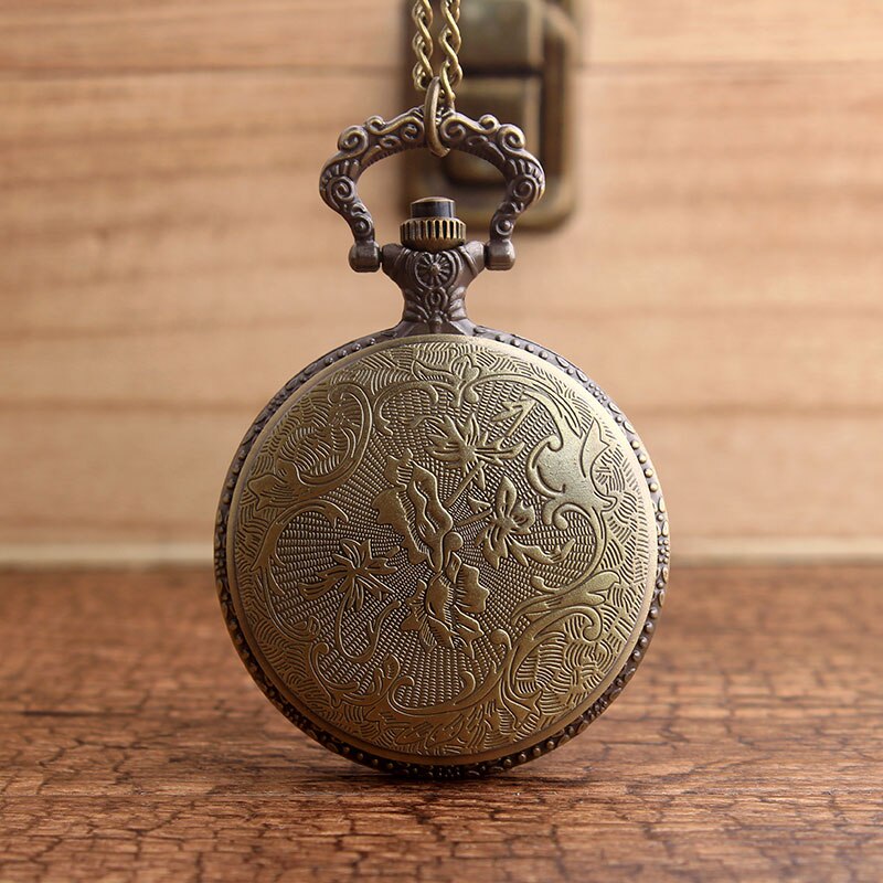 Varg gravera kvarts fickur kedja retro varg skola halsband klocka tiger 3d orm klocka steampunk kvinnor män