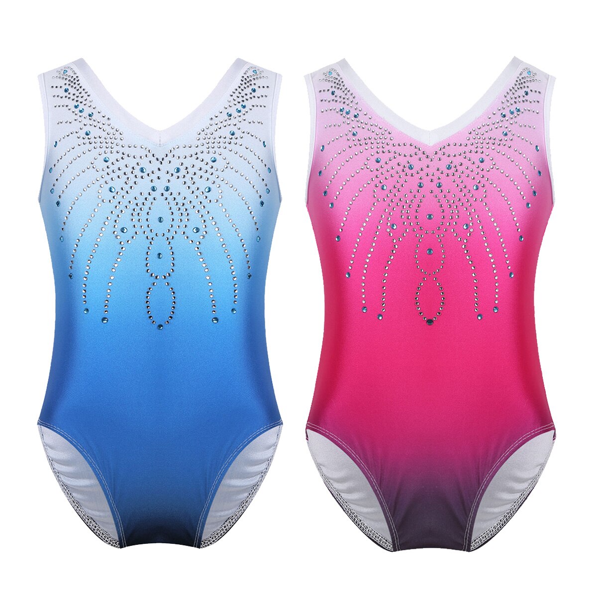Msemis ballerina dans klädsel balett dans trikåer barn flickor glänsande strass rytmisk gymnastik leotard dans kostymer
