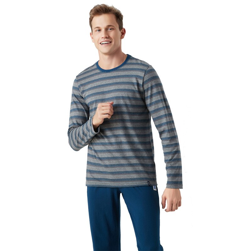 Atforna Pyjama heren korte strepen pyjama set zomer katoen pyjama voor mannen nachtkleding shorty tweedelige pyjama's, wit, M