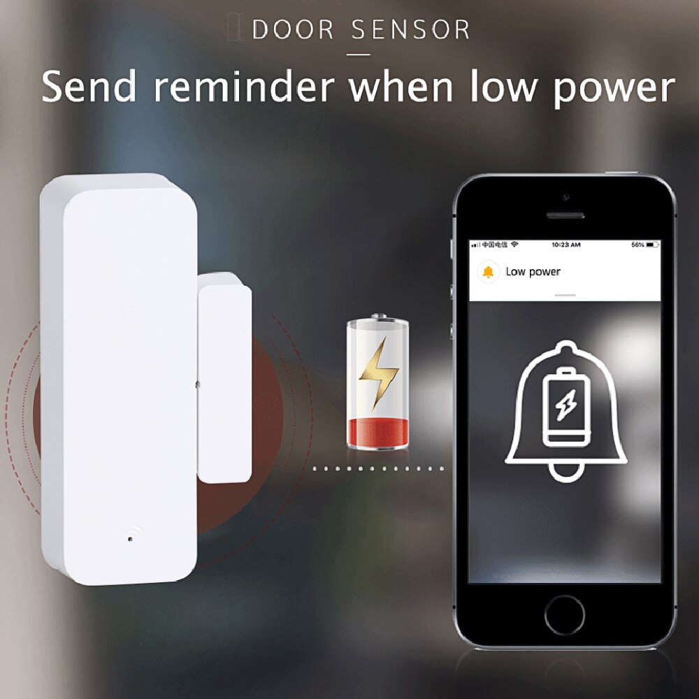 Tuya Smart WiFi Door Sensor Window Contact Open Close APP Remote Control Compatible With Alexa Google Assistant