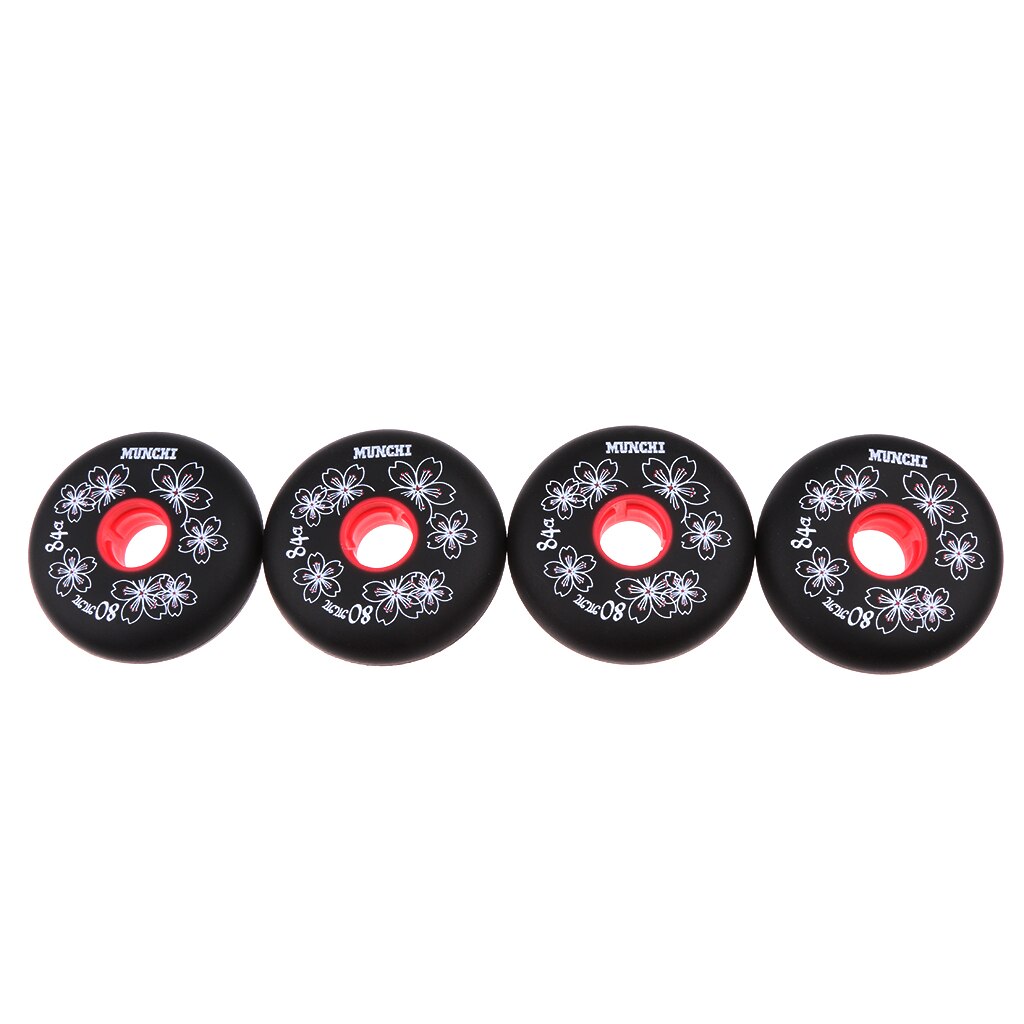 4 Stuks Inline Roller Hockey Fitness Skate Vervanging Wheel 84A 72 Mm/76 Mm/80 Mm