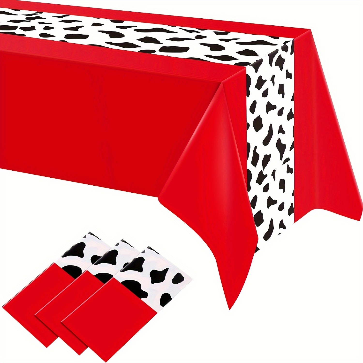 Nappe rectangulaire en plastique de vache fraîche de ferme, couverture de Table de spectacle de lait de dessin animé pour fête de pique-nique et décoration d'anniversaire 1 pièce: GRIS FONCÉ