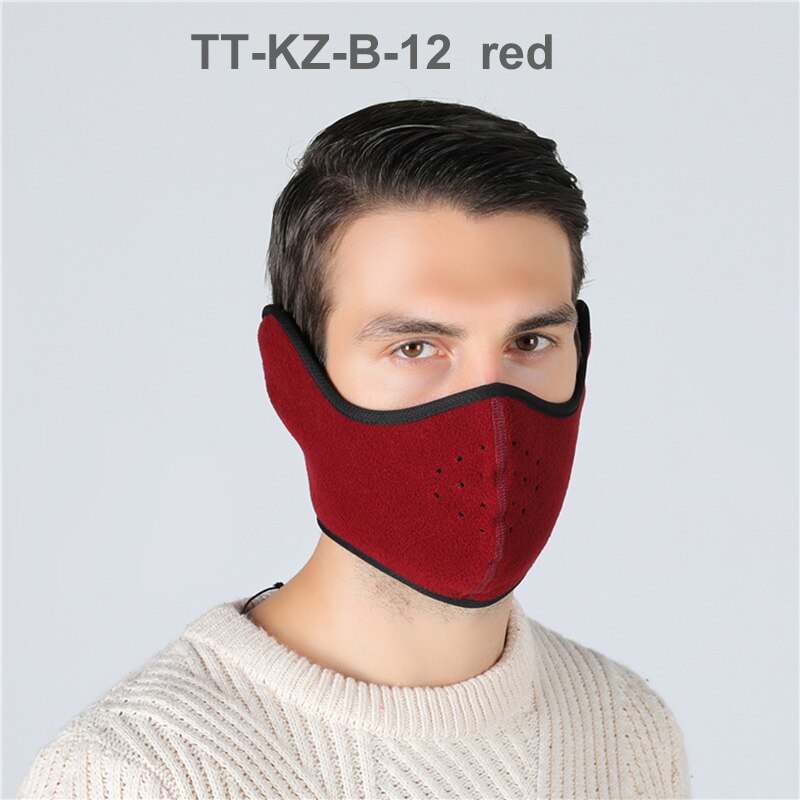 Winter Outdoor Ski Masker Fietsen Paardrijden Warm Rijden Masker Hoofddeksels Winddicht Masker Oor Bescherming Masker: 1 Pcs  red