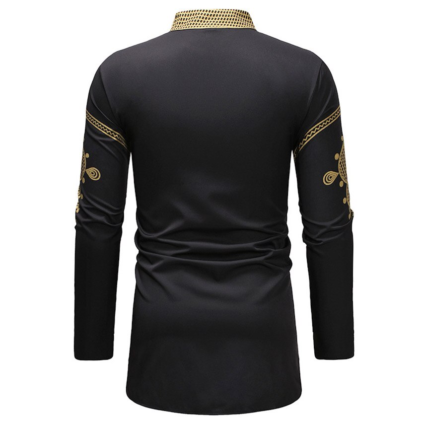 Afrikaanse Traditionele Kleding Bazin Jurk Mannelijke 3D Print Borduren Volledige Mouw Tops Shirt Bazin Riche Afrika Jurk Voor Man