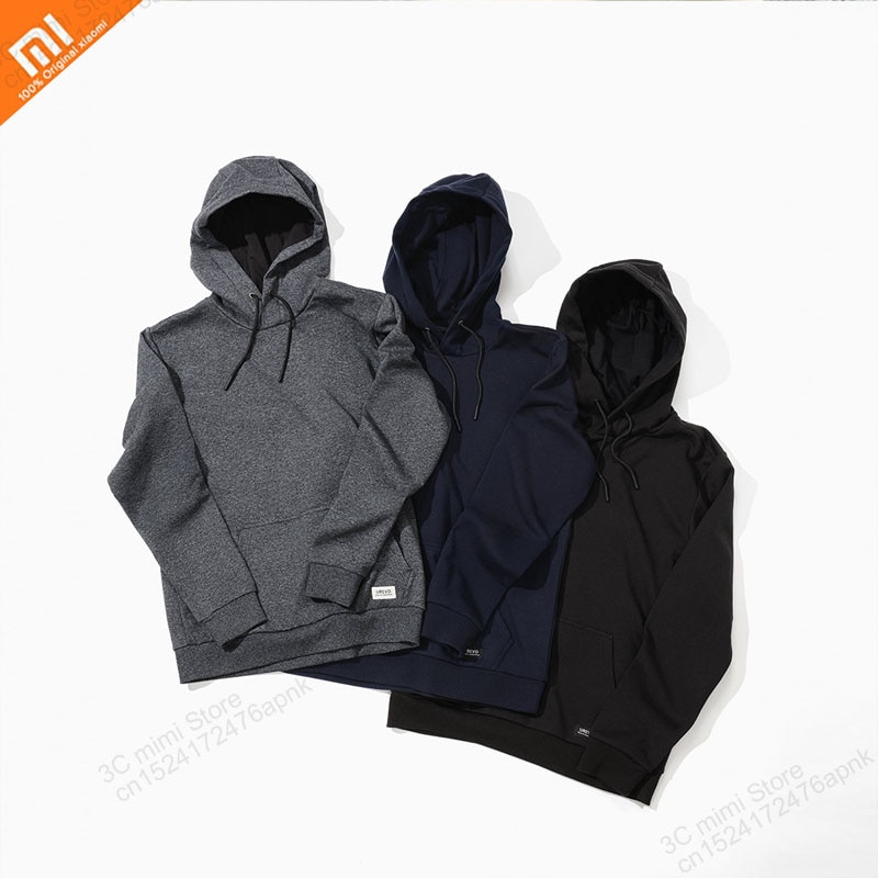 Xiaomi mijia life men's fleece hooded sweater trend wild suede men's sweater autumn and winter models smart home