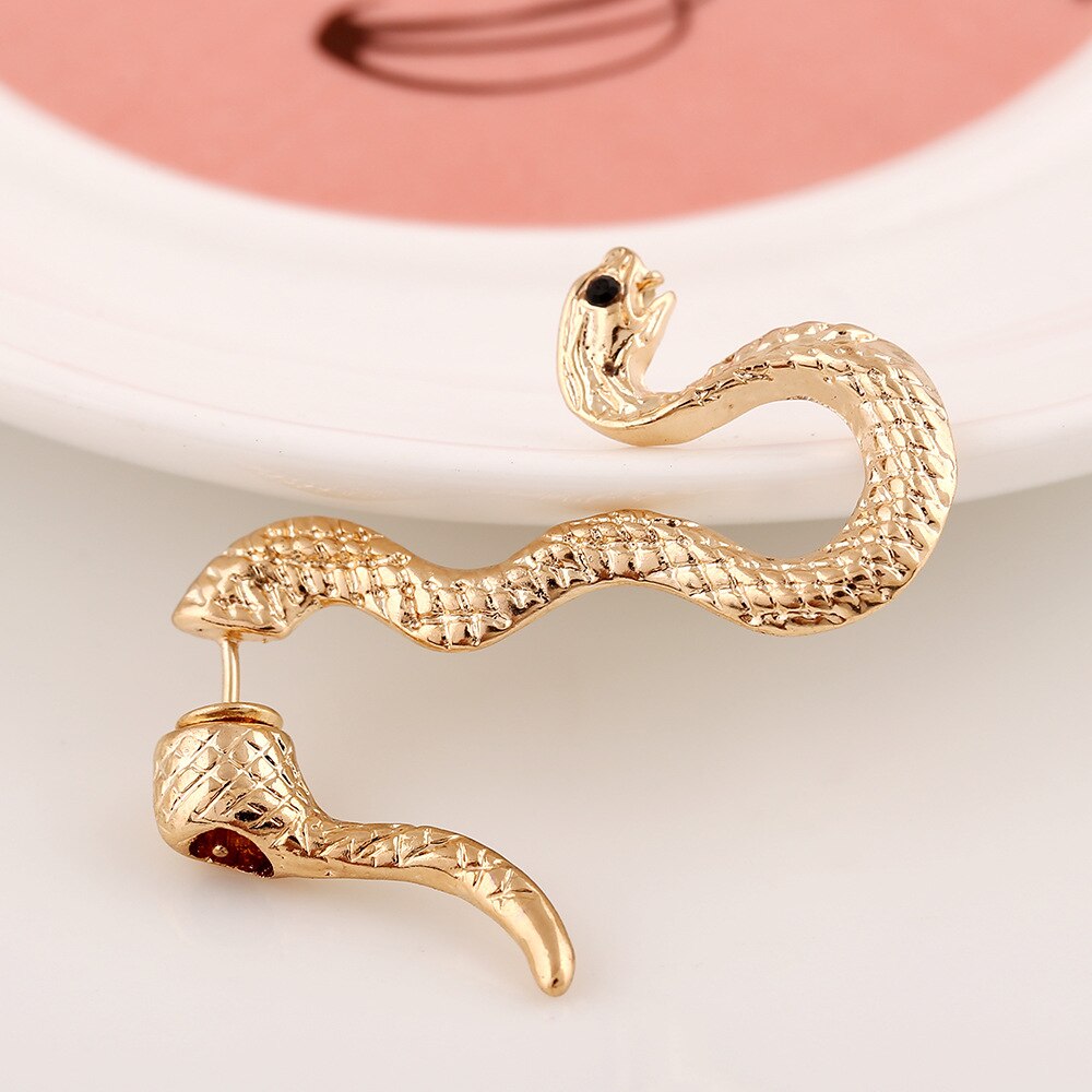 LUKENI 10 pz/lotto monili liberi di modo di trasporto 2017 punk serpente lungo orecchio polsino orecchino giacche per le donne e gli uomini EJ008