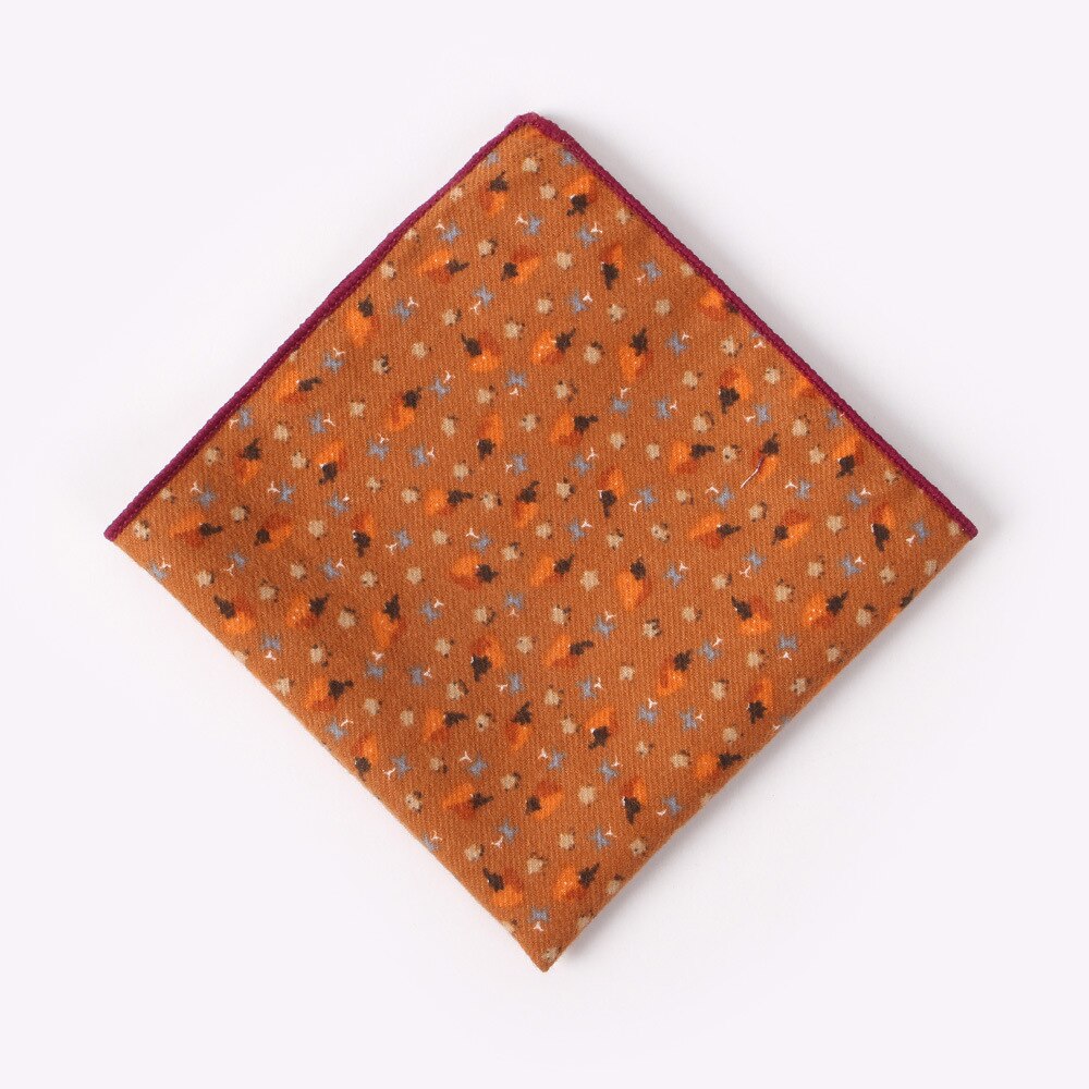 Menn& #39 ; s 100%  bomullsblomstlommetørkle for mann bryllupstrykk lomme med firkantede brysthåndkledresser hankies 23*23cm