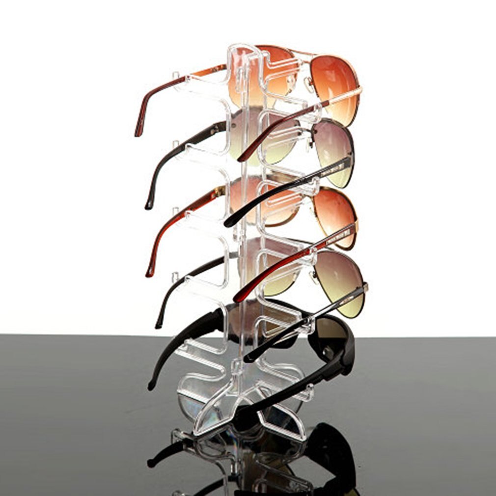 4 Layer Plastic Frame Display Stands 3 Colors Sun Glasses Eyeglasses Plastic Eyewear Counter Showing Stand Holder Rack