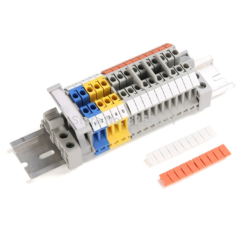 50PCS ZB5 Blank Din Rail Terminal Blocks Maker Strips Label white for UK-3N plastic white